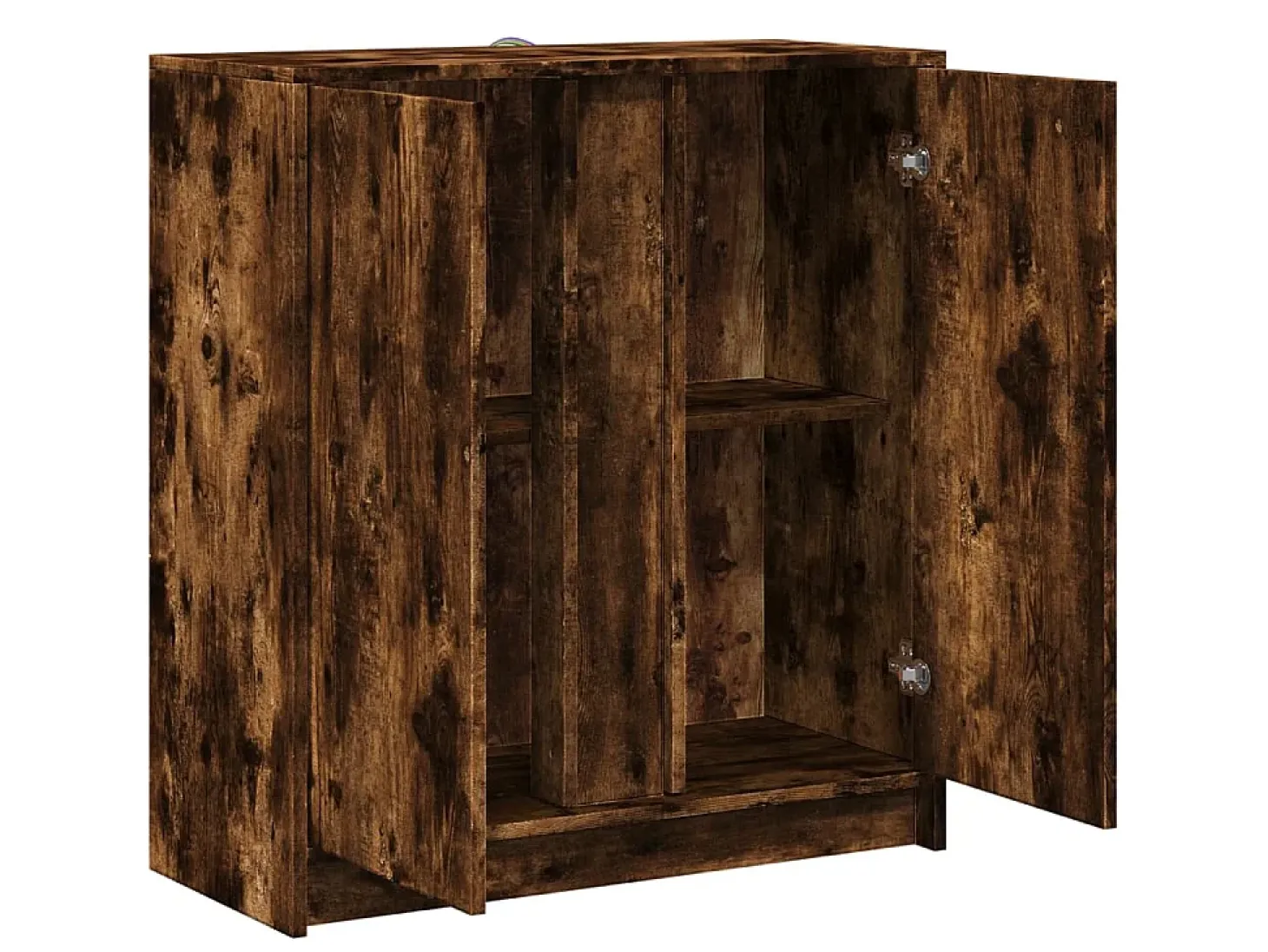 Aparador cómoda cómoda armario mueble organizador cocina salón salón con LED 77 x 34 x 85 cm madera contrachapada marrón 02_0029784