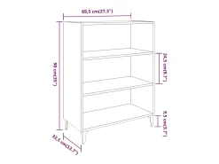 Aparador cómoda cómoda armario mueble organizador cocina salón salón Sonoma 69,5 x 32,5 x 90 cm madera contrachapada gris 02_0036428