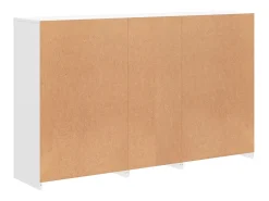 Aparador cómoda cómoda armario mueble organizador cocina salón salón con luces LED 162 x 37 x 100 cm blanco 02_0029830