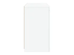 Aparador cómoda cómoda armario mueble organizador cocina salón salón con luces LED 60,5 x 37 x 67 cm blanco 02_0029855