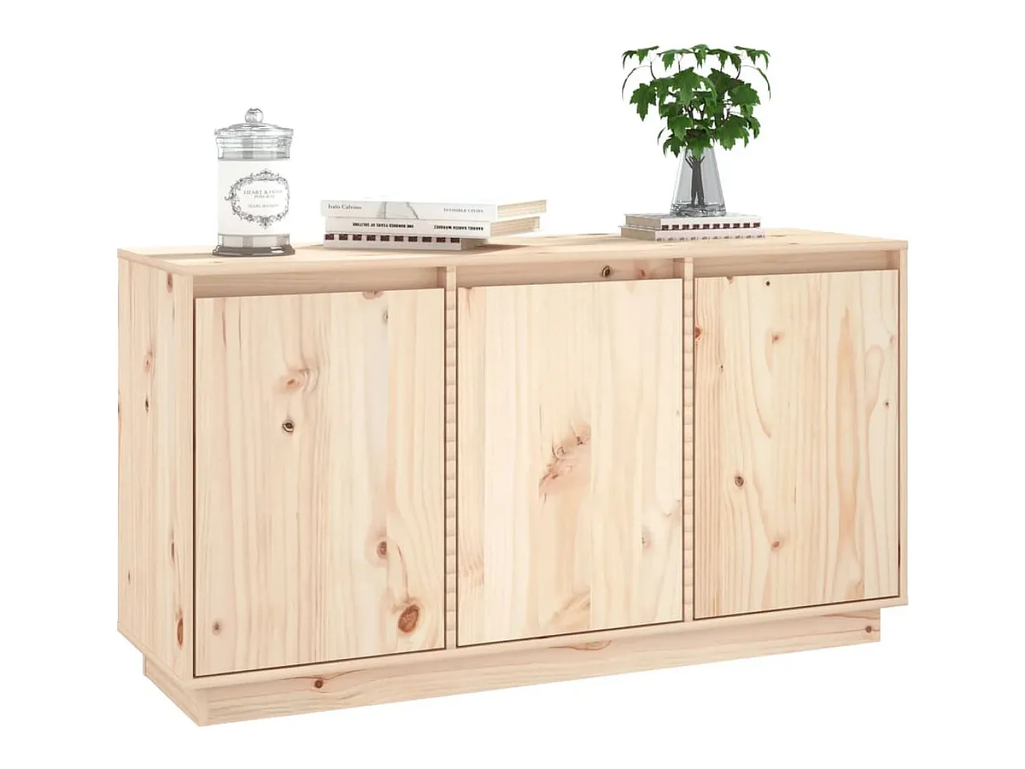 Aparador cómoda cómoda armario mueble organizador cocina salón salón 111 x 34 x 60 cm madera maciza de pino marrón 02_0029522