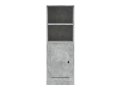 Aparador cómoda cómoda armario mueble organizador cocina salón salón alto 36 x 35,5 x 103,5 cm madera contrachapada gris 02_0034430