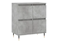 Aparador cómoda cómoda armario mueble organizador cocina salón salón juego de 2 madera contrachapada gris 02_0036872