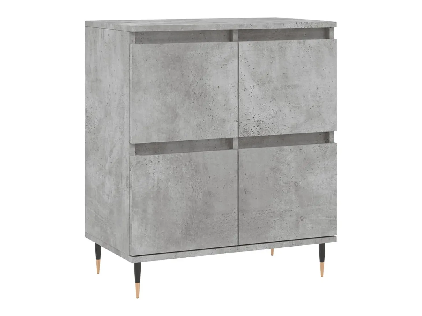 Aparador cómoda cómoda armario mueble organizador cocina salón salón juego de 2 madera contrachapada gris 02_0036872