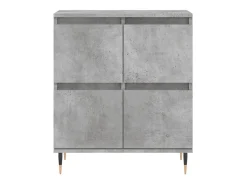 Aparador cómoda cómoda armario mueble organizador cocina salón salón juego de 2 madera contrachapada gris 02_0036872