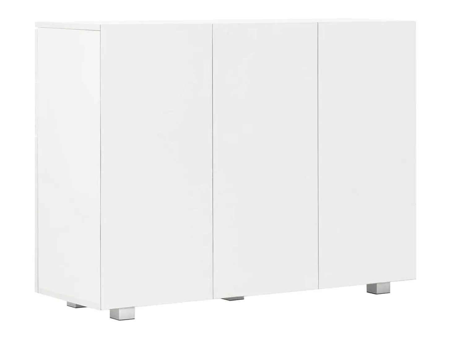 Aparador cómoda cómoda armario mueble organizador cocina salón salón brillante 107 x 35 x 80,5 cm blanco 02_0030571