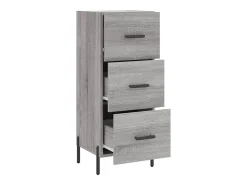 Aparador cómoda cómoda armario mueble organizador cocina salón salón Sonoma 34,5 x 34 x 90 cm madera contrachapada gris 02_0036310