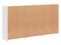 Aparador cómoda cómoda armario mueble organizador cocina salón salón con luces LED 181,5 x 37 x 100 cm blanco 02_0029838