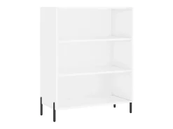 Aparador cómoda cómoda armario mueble organizador cocina salón salón alto 69,5 x 34 x 180 cm madera contrachapada blanco 02_0032695