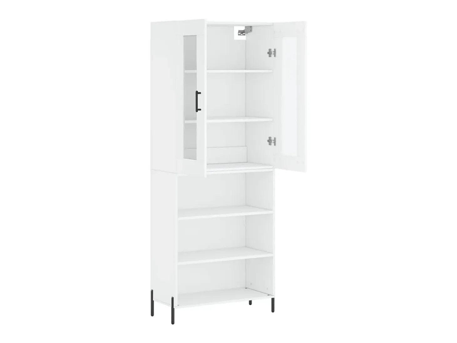 Aparador cómoda cómoda armario mueble organizador cocina salón salón alto 69,5 x 34 x 180 cm madera contrachapada blanco 02_0032695