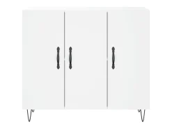 Aparador cómoda cómoda mueble mueble de almacenaje organizador cocina salón salón 90 x 34 x 80 cm madera contrachapada blanco 02_0030533