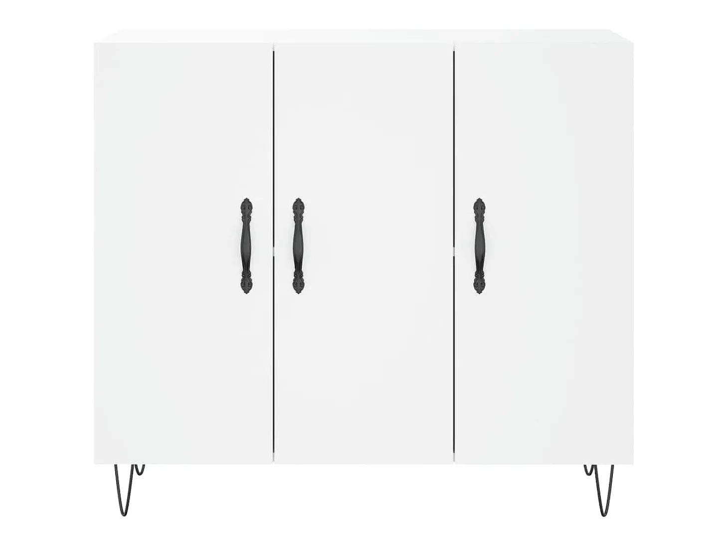 Aparador cómoda cómoda mueble mueble de almacenaje organizador cocina salón salón 90 x 34 x 80 cm madera contrachapada blanco 02_0030533