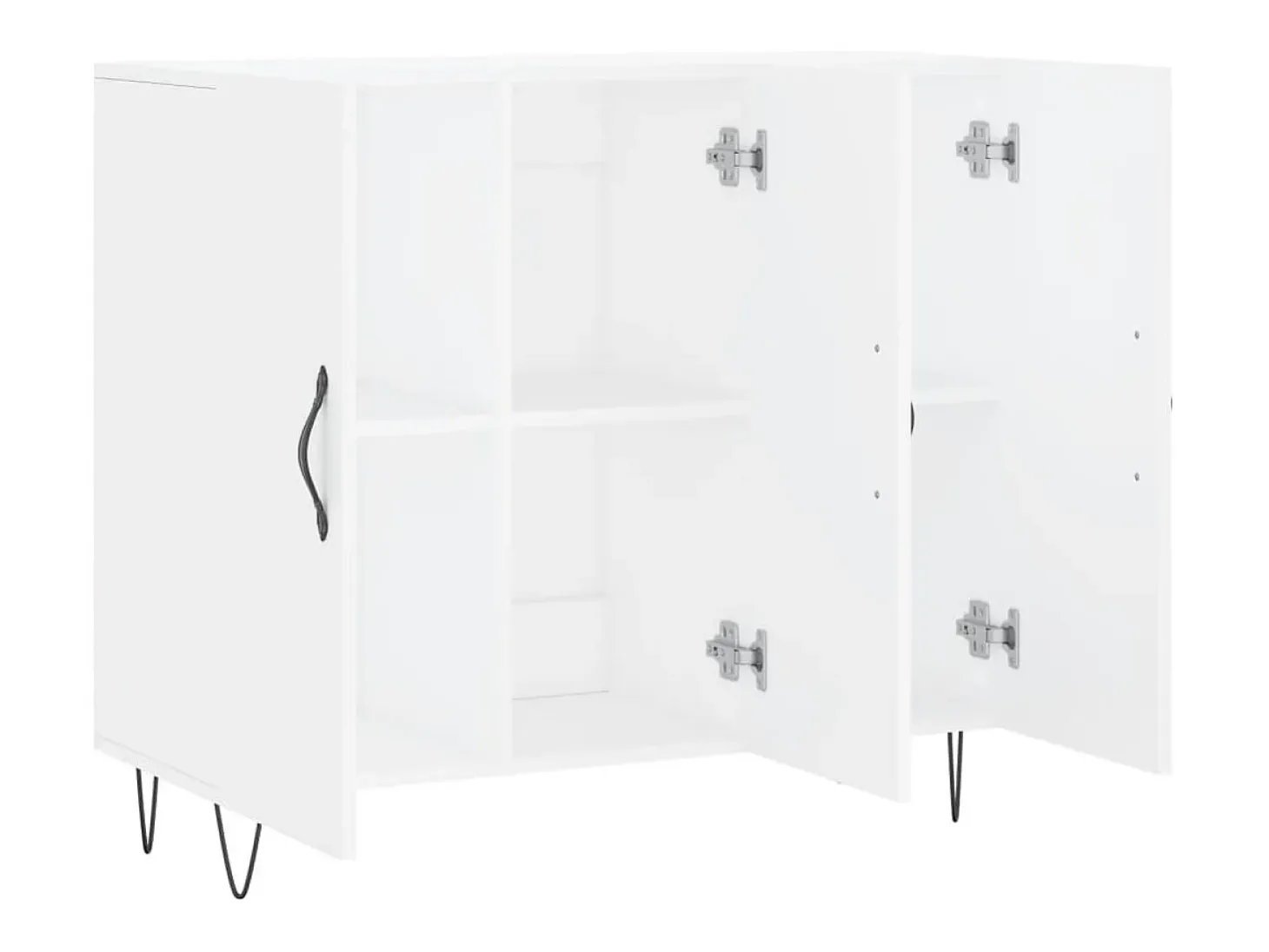 Aparador cómoda cómoda mueble mueble de almacenaje organizador cocina salón salón 90 x 34 x 80 cm madera contrachapada blanco 02_0030533