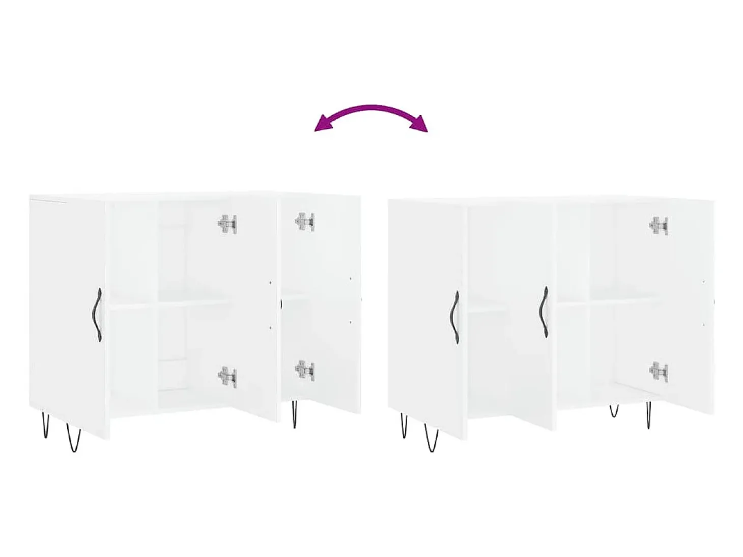 Aparador cómoda cómoda mueble mueble de almacenaje organizador cocina salón salón 90 x 34 x 80 cm madera contrachapada blanco 02_0030533