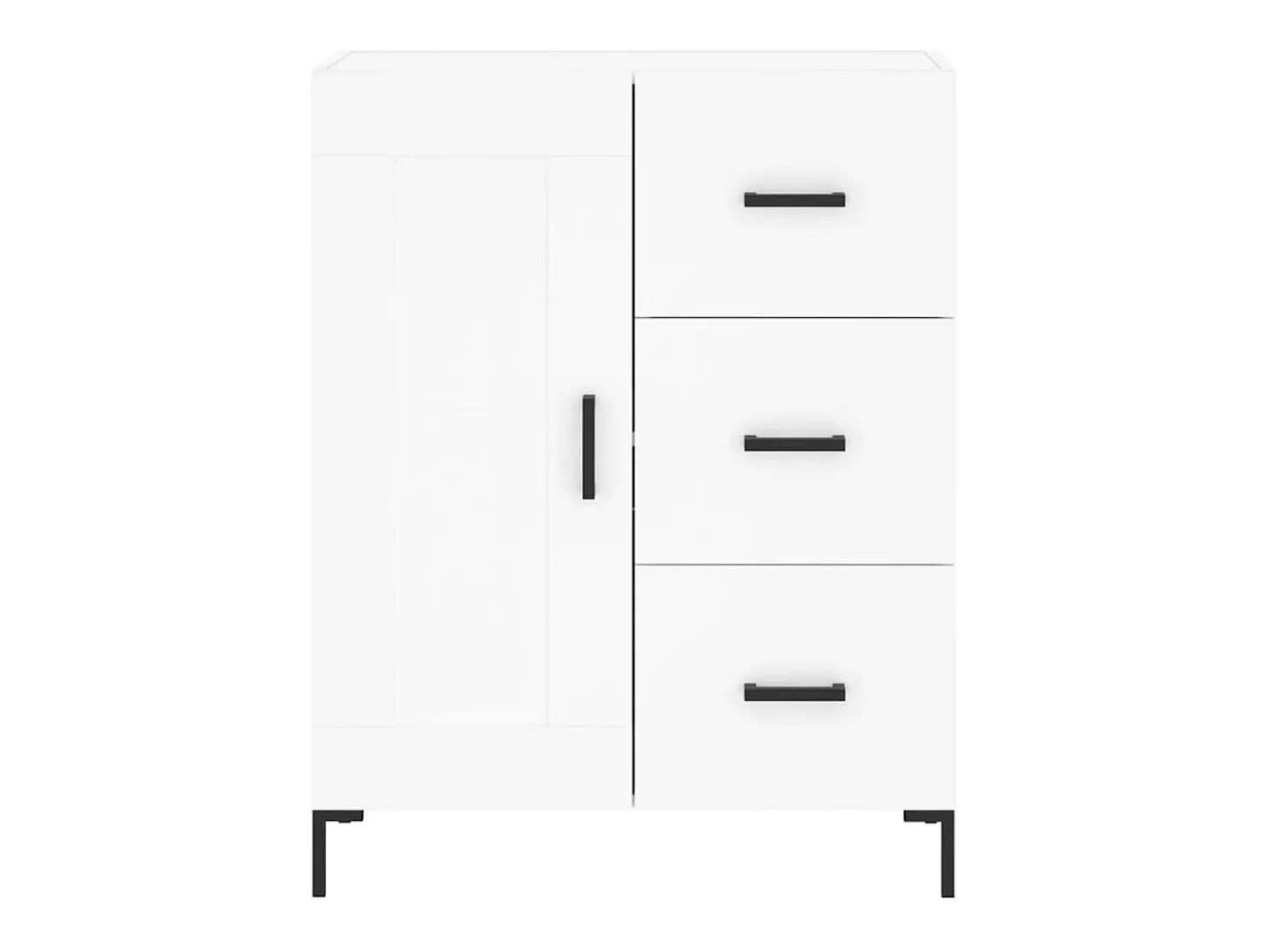 Aparador cómoda cómoda mueble mueble de almacenaje organizador cocina salón salón alto 69,5 x 34 x 180 cm madera contrachapada blanco 02_0032641