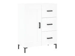 Aparador cómoda cómoda mueble mueble de almacenaje organizador cocina salón salón alto 69,5 x 34 x 180 cm madera contrachapada blanco 02_0032641