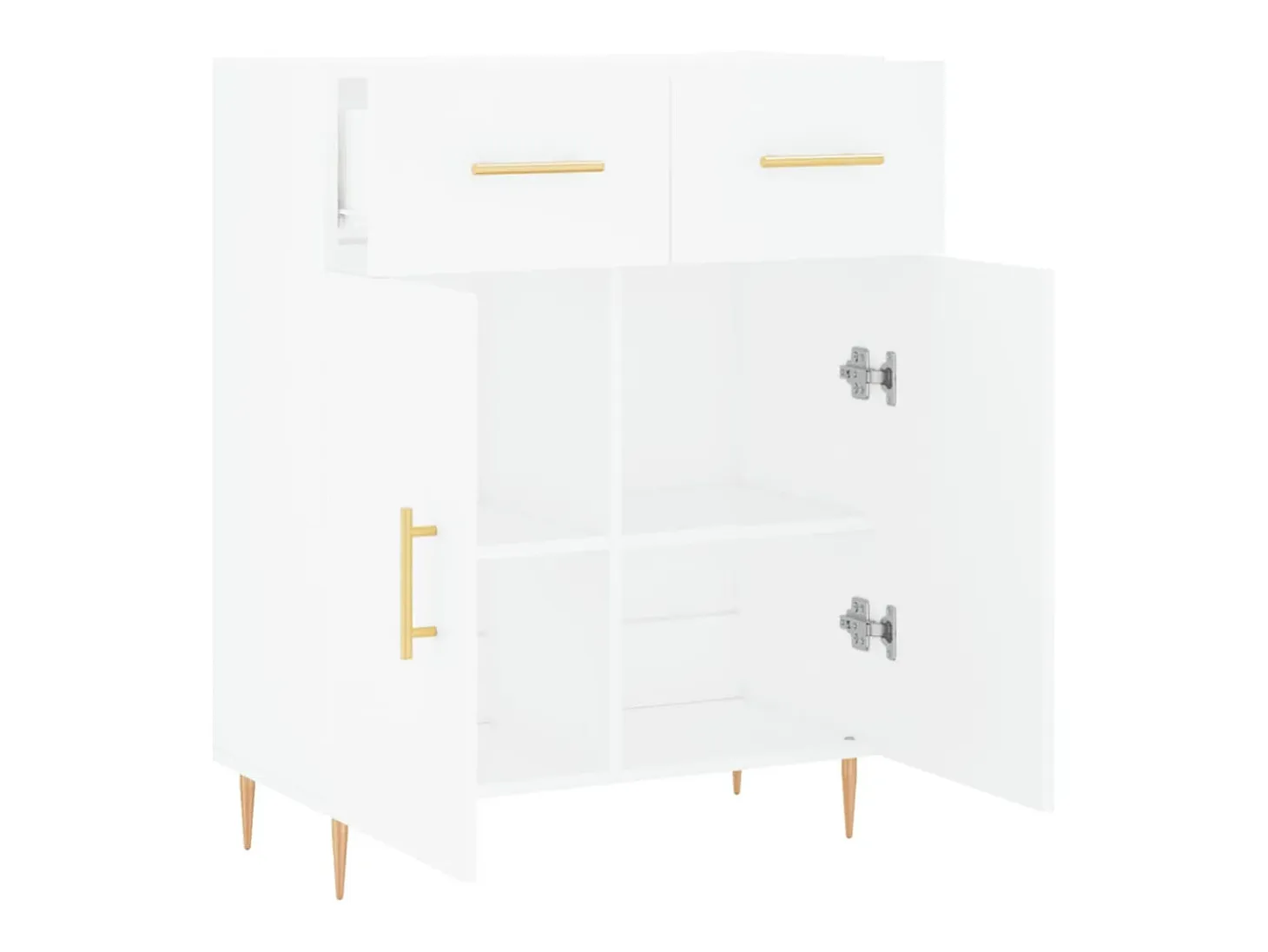 Aparador cómoda cómoda mueble mueble de almacenaje organizador cocina salón salón 69,5 x 34 x 90 cm madera contrachapada blanco 02_0030470
