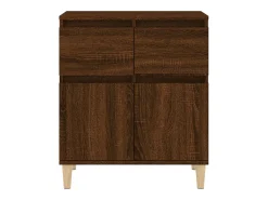 Aparador cómoda cómoda mueble mueble de almacenaje organizador cocina salón salón 60 x 35 x 70 cm madera contrachapada marrón 02_0031293