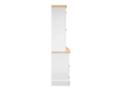 Aparador cómoda cómoda mueble almacenaje organizador cocina salón salón alto Corona 112 x 43 x 196 cm madera maciza pino mexicano blanco 02_0034220
