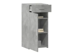 Aparador cómoda cómoda mueble mueble de almacenaje organizador cocina salón salón 45 x 42,5 x 93 cm madera contrachapada gris 02_0031942