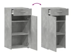 Aparador cómoda cómoda mueble mueble de almacenaje organizador cocina salón salón 45 x 42,5 x 93 cm madera contrachapada gris 02_0031942