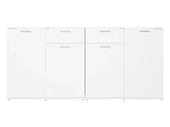 Aparador cómoda cómoda mueble mueble de almacenaje organizador cocina salón salón 160 x 36 x 75 cm madera contrachapada blanco 02_0030212