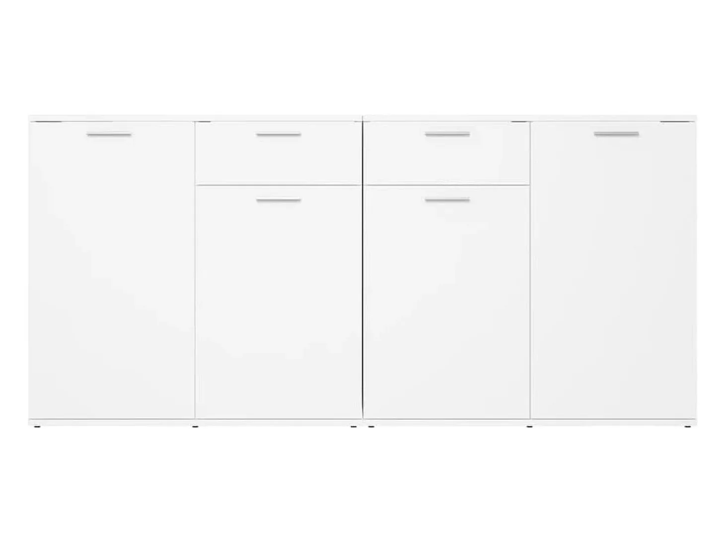 Aparador cómoda cómoda mueble mueble de almacenaje organizador cocina salón salón 160 x 36 x 75 cm madera contrachapada blanco 02_0030212