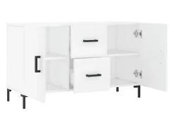 Aparador cómoda cómoda mueble mueble de almacenaje organizador cocina salón salón 100 x 36 x 60 cm madera contrachapada blanco 02_0030165