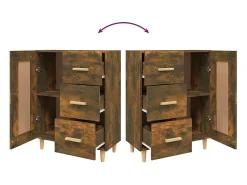 Aparador cómoda cómoda mueble mueble de almacenaje organizador cocina salón salón 69,5 x 34 x 90 cm madera contrachapada marrón 02_0031024