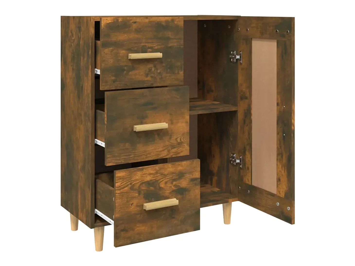 Aparador cómoda cómoda mueble mueble de almacenaje organizador cocina salón salón 69,5 x 34 x 90 cm madera contrachapada marrón 02_0031024