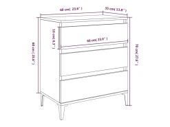 Aparador cómoda cómoda mueble mueble de almacenaje organizador cocina salón salón 60 x 35 x 70 cm madera contrachapada blanco 02_0030363