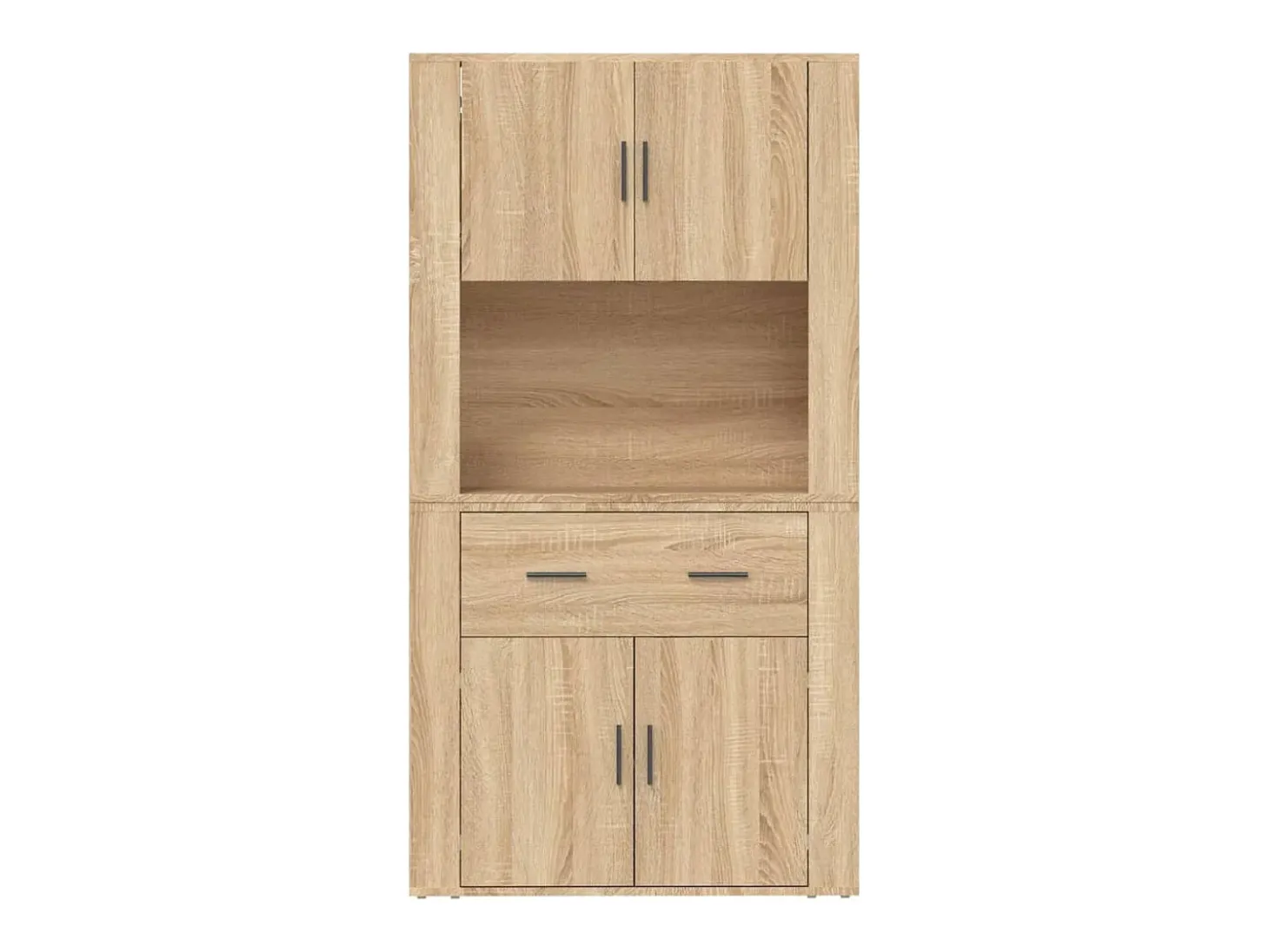 Aparador cómoda cómoda mueble mueble de almacenaje organizador cocina salón salón alto sonoma madera contrachapada marrón 02_0034216