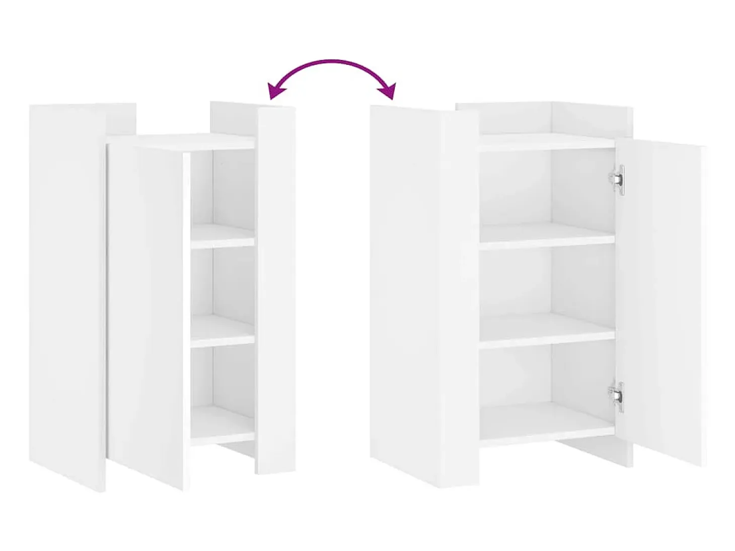 Aparador cómoda cómoda mueble mueble de almacenaje organizador cocina salón salón 45 x 35 x 75 cm madera contrachapada blanco 02_0030312