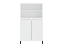 Aparador cómoda cómoda mueble mueble de almacenaje organizador cocina salón salón alto 60 x 36 x 110 cm madera contrachapada blanco 02_0032470