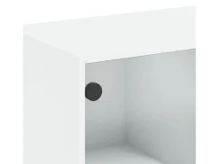 Aparador Cómoda Mueble Almacenamiento Organizador Cocina Salón Salón Alto con Puertas 68 x 37 x 109 cm Madera contrachapada Blanco 02_0032226