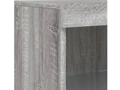 Aparador cómoda mueble almacenaje organizador cocina salón salón con luces LED sonoma 41 x 37 x 100 cm gris 02_0030073
