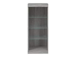 Aparador cómoda mueble almacenaje organizador cocina salón salón con luces LED sonoma 41 x 37 x 100 cm gris 02_0030073