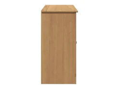 Aparador cómoda mueble almacenaje organizador cocina salón salón con cajones 112 x 40 x 80 cm madera maciza de pino marrón 02_0030129