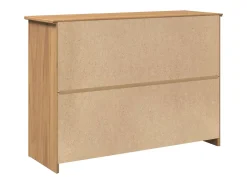 Aparador cómoda mueble almacenaje organizador cocina salón salón con cajones 112 x 40 x 80 cm madera maciza de pino marrón 02_0030129