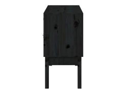 Aparador cómoda mueble almacenaje organizador cocina salón salón 110 x 40 x 78 cm madera maciza de pino negro 02_0035844