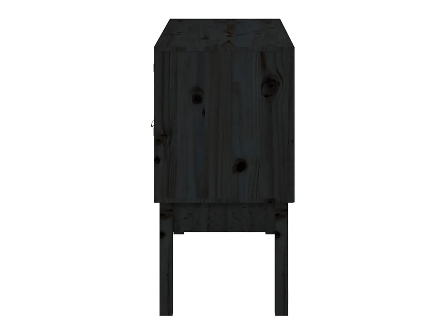 Aparador cómoda mueble almacenaje organizador cocina salón salón 110 x 40 x 78 cm madera maciza de pino negro 02_0035844