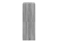 Aparador cómoda mueble almacenaje organizador cocina salón salón alto con puertas sonoma 68 x 37 x 109 cm madera contrachapada gris 02_0032242