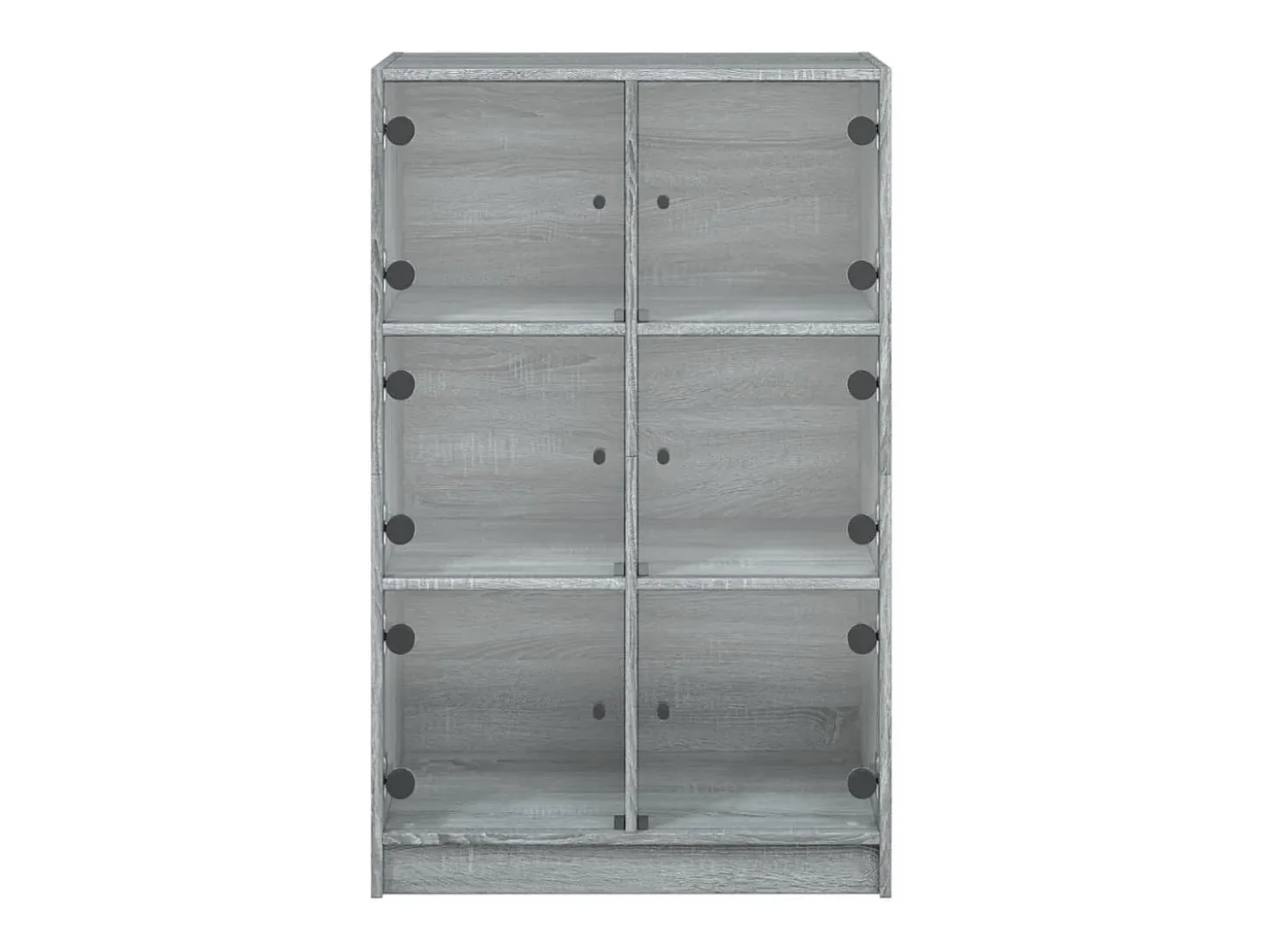 Aparador cómoda mueble almacenaje organizador cocina salón salón alto con puertas sonoma 68 x 37 x 109 cm madera contrachapada gris 02_0032242