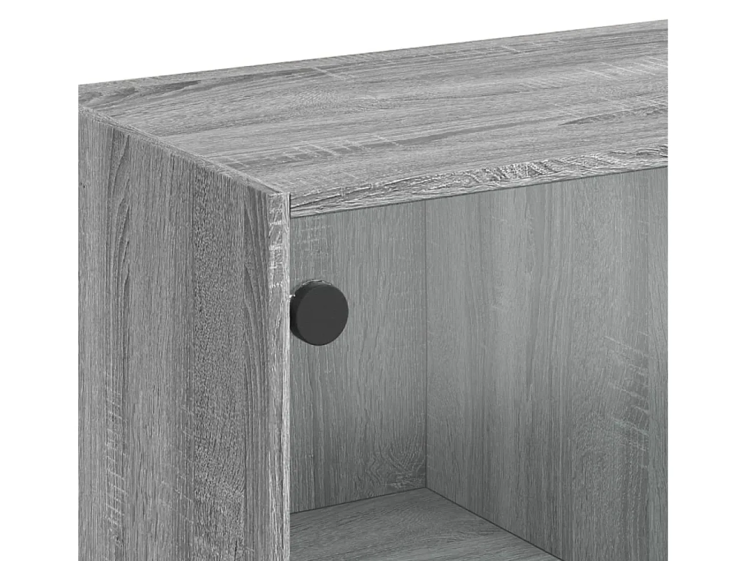Aparador cómoda mueble almacenaje organizador cocina salón salón alto con puertas sonoma 68 x 37 x 109 cm madera contrachapada gris 02_0032242