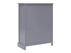 Aparador con 10 cajones madera gris 113x30x79 cm