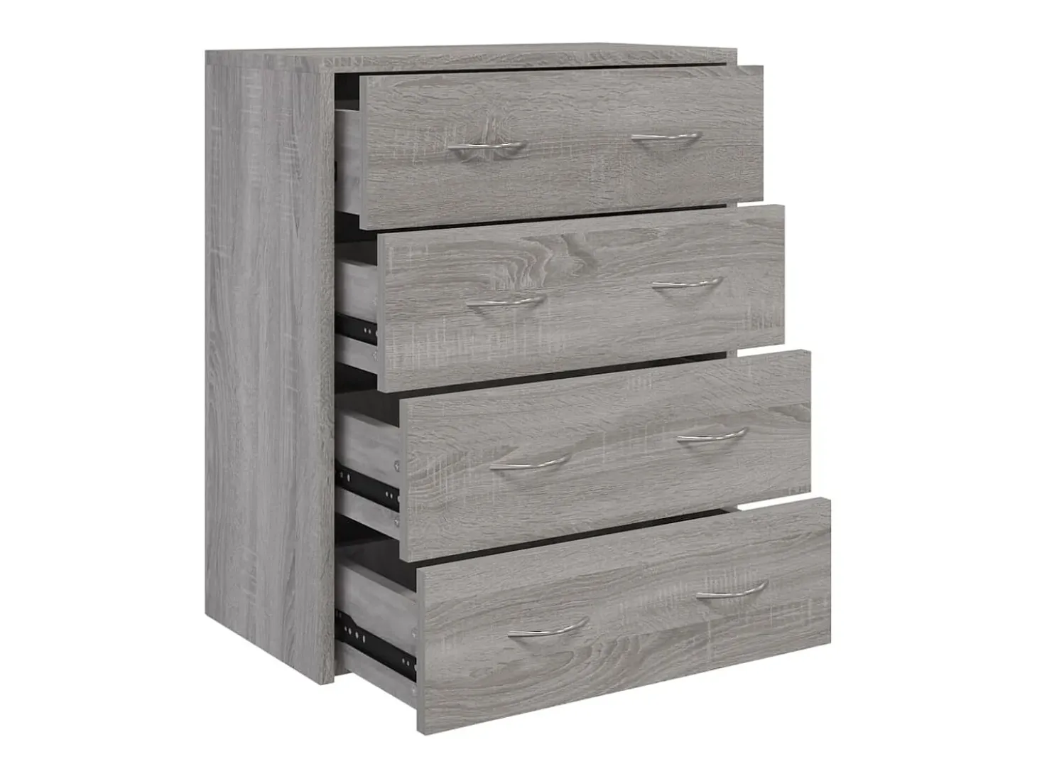 Aparador con 4 cajones 60x30,5x71 cm gris Sonoma