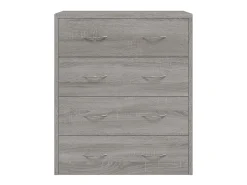 Aparador con 4 cajones 60x30,5x71 cm gris Sonoma