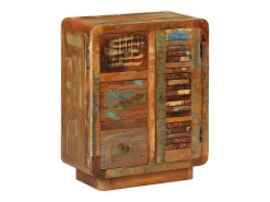 Aparador con 3 cajones 55x30x70 cm madera maciza recuperada