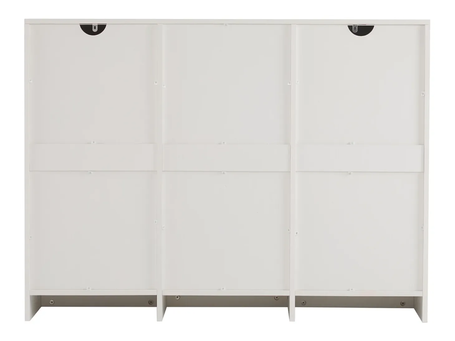 Aparador con 2 puertas, 3 cajones, mueble de almacenaje para comedor, salón, 120x90x35cm, color blanco