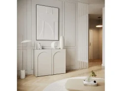 Aparador con 2 puertas – recorte arqueado – gris cachemira – 100 cm – ARKADIA